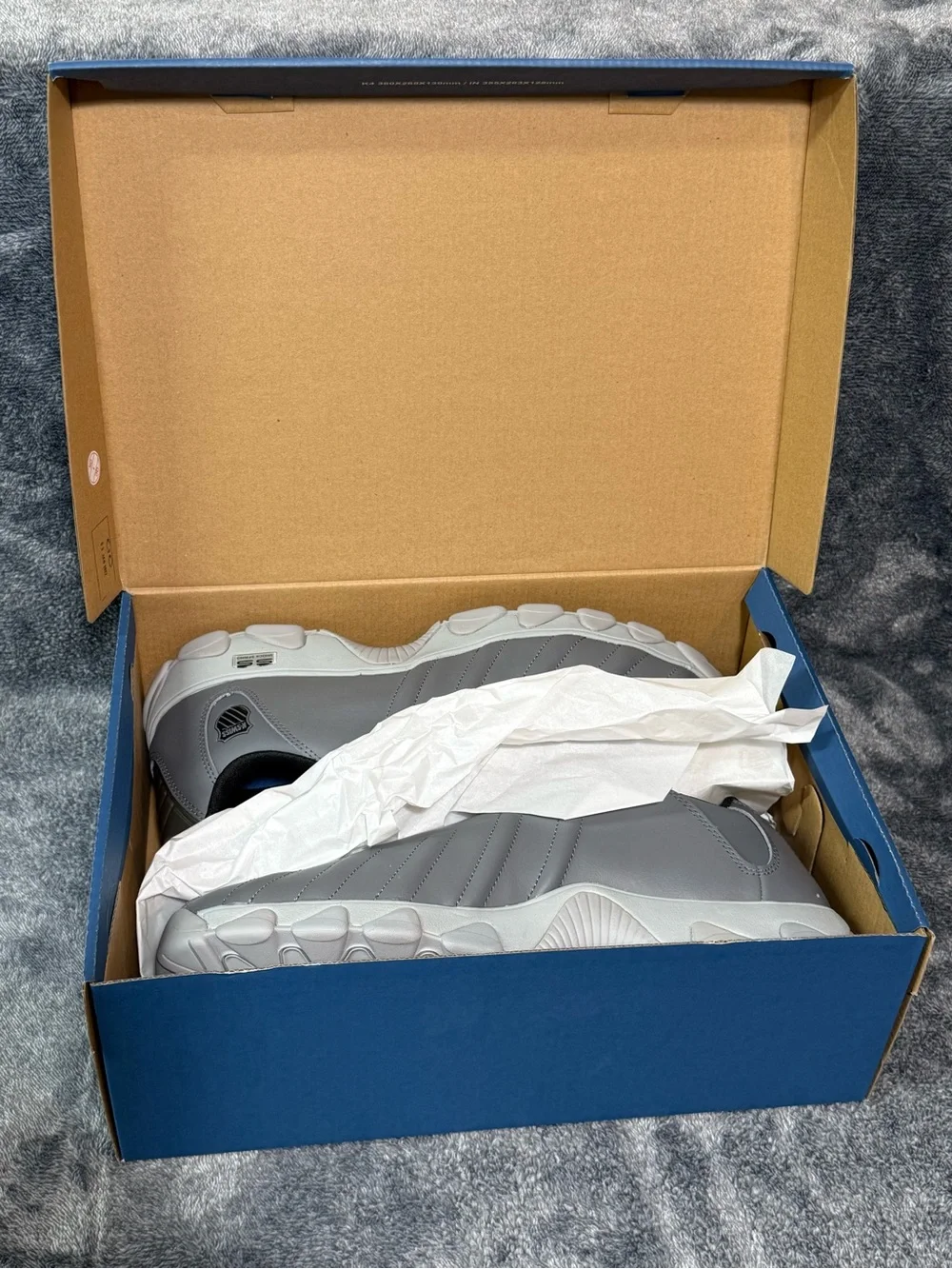 K-Swiss Men's ST329 Sneaker Steel Grey/Hirse/Black Size 14